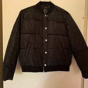 NWT Forever 21 Black Puffer Bomber jacket
